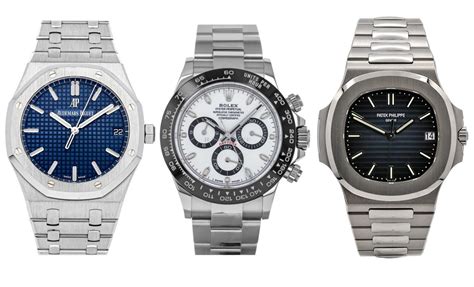 Rolex, Omega, Patek PhilippeAudemars Piguet, Breitling, Bulgari 